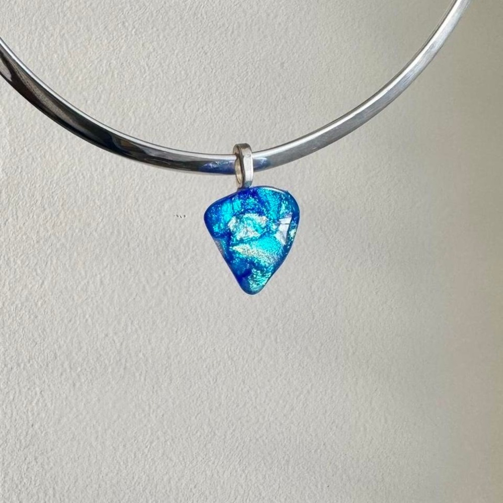 Dichroic‎ Glass Pendant Blue